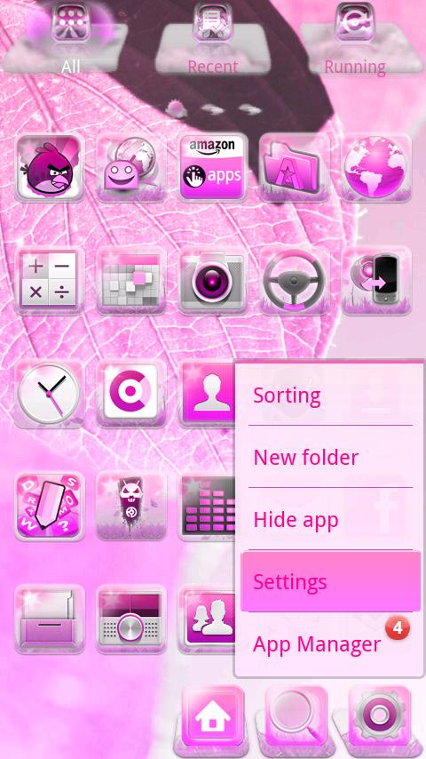 Pink Summer GO Launcher Theme截图1