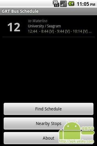 GRT巴士时间表应用程序截图1