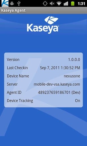 Kaseya Agent (for Wifi Tablets截图3