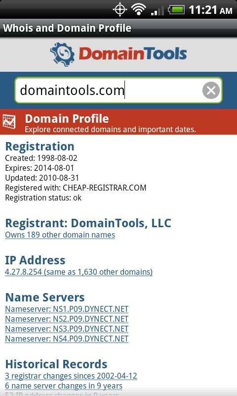 DomainTools Whois Lookup截图3