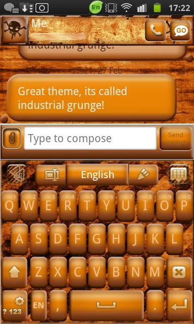 Go Keyboard Industrial Grunge截图3