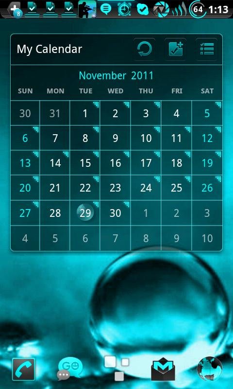 GOWidget Theme ElecCyan-Free截图5