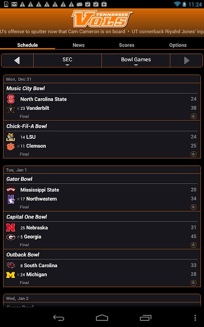 Tennessee Vols Live Clock截图1