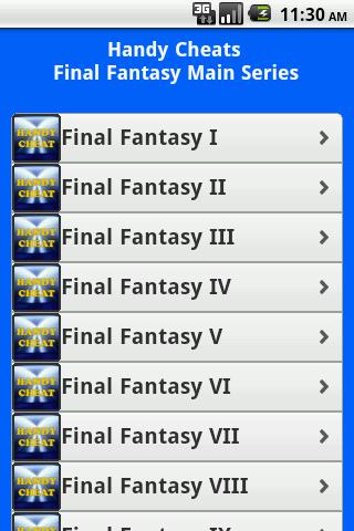 Final Fantasy all series Cheat截图1