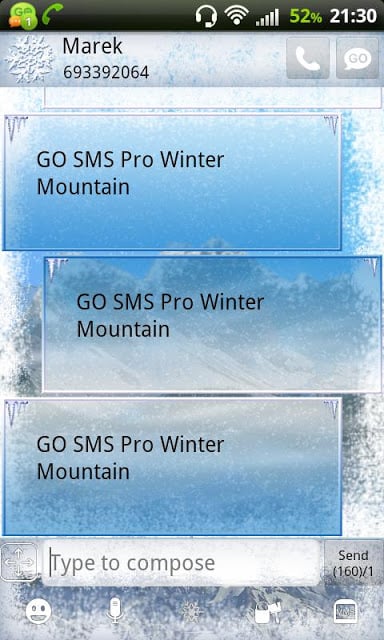 Winter Mountain for GO SMS Pro截图1