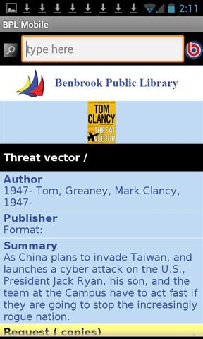 布鲁克公共图书馆 Benbrook Public Library Mobile截图4