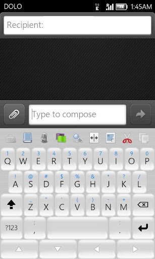 Berry White Keyboard THEME截图1