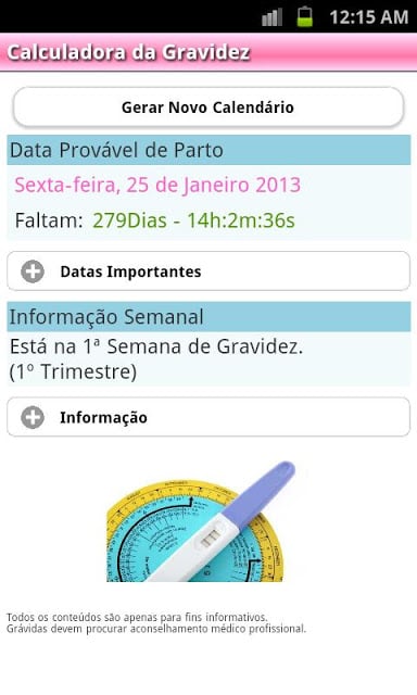 Calculadora Gravidez (PTv7D)截图2