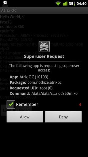 Atrix OC alpha test(NEED ROOT)截图5