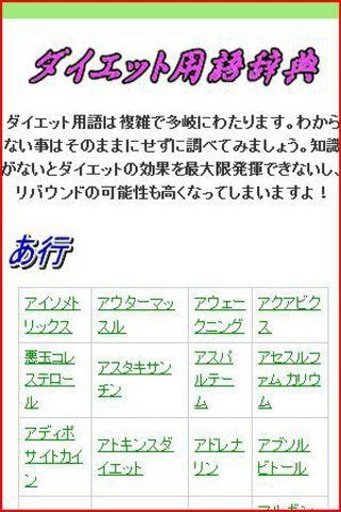 ダイエット用语辞典截图4