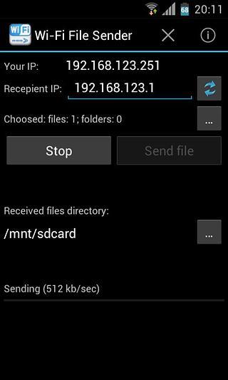 Wi-Fi File Sender截图1
