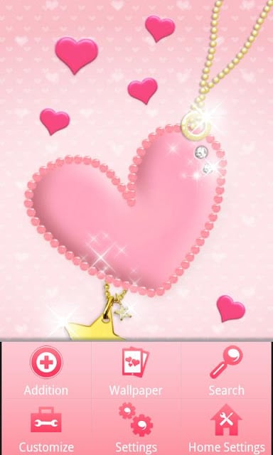 pink heart Theme截图1