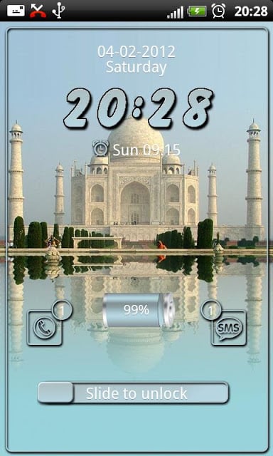 Taj Mahal GO Locker theme截图2