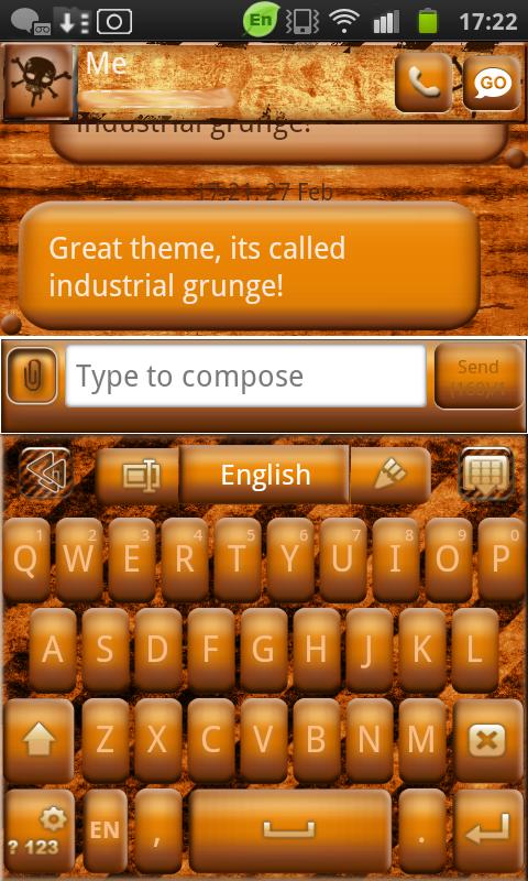 Go Keyboard Industrial Grunge截图4