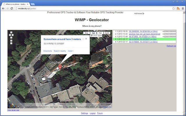 WIMP Geolocator截图2