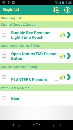 Simple Grocery List CartWheel截图4