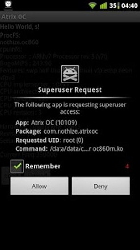 Atrix OC alpha test(NEED ROOT)截图4