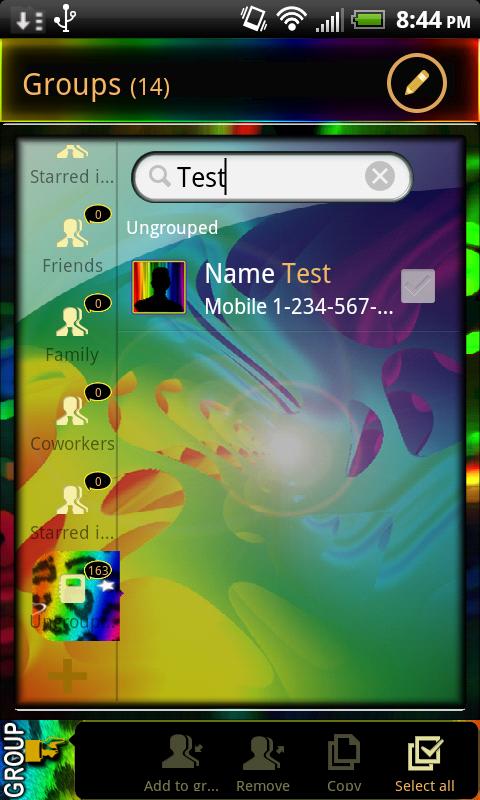 GO Contacts Ex Leopard Theme截图4