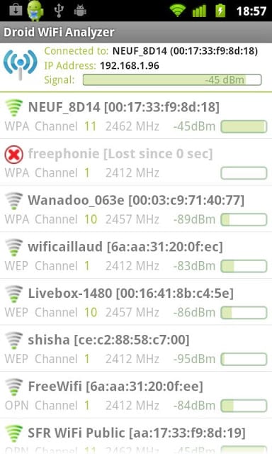 Droid Wifi Analyzer截图4