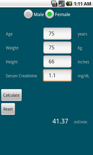 肾功能计算器 Renal Function Calculator截图5