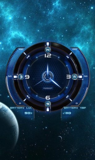 Analog Clock Space Theme截图4