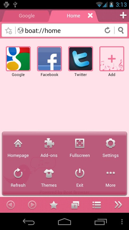 Pink Bird Boat Browser T...截图5