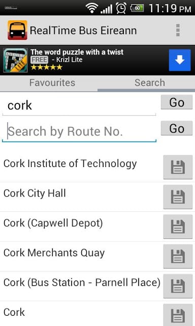 Real Time Bus &Eacute;ireann截图3