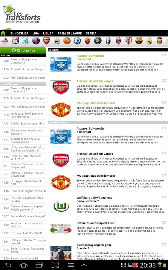 Les Transferts - Infos Foot截图6