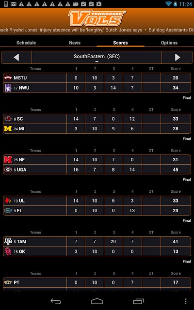 Tennessee Vols Live Clock截图4