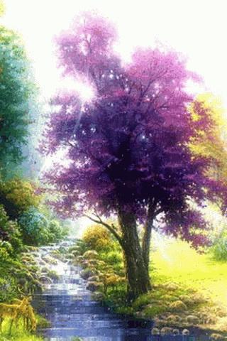 Stream Water n Purple Tree截图2