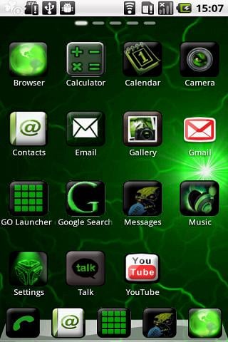 Green Blade Theme GO Launcher截图1