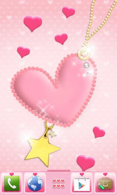 pink heart Theme截图10