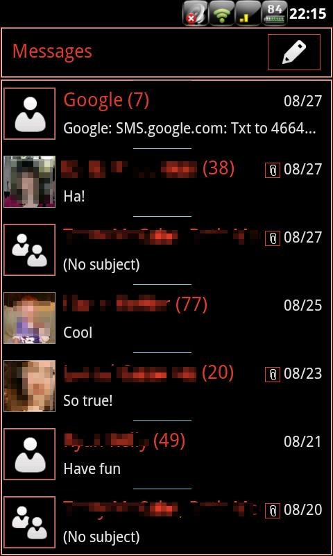 RBW GO SMS Pro Theme (free)截图5