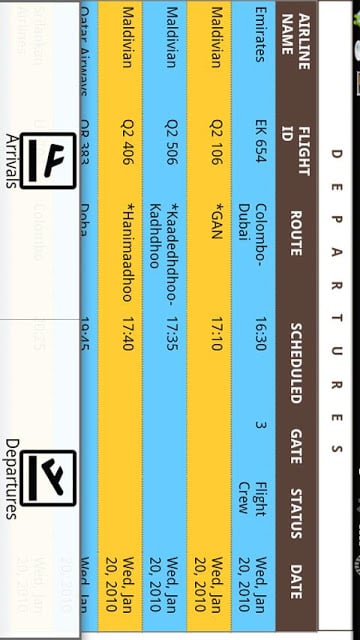 Maldives Flight Schedule截图1