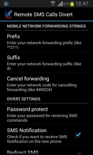 SMS Call Forward / Divert截图4