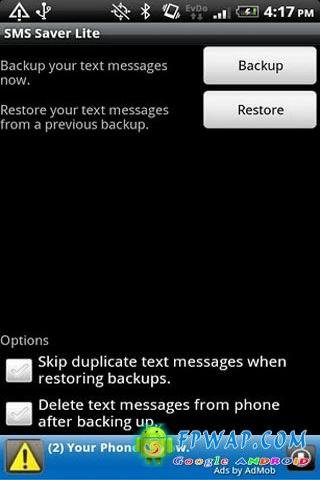 短信备份 SMS Saver Lite v1.2截图3