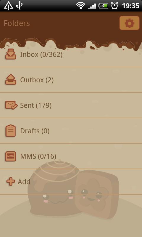 GO SMS Sweet Chocolate Theme截图4