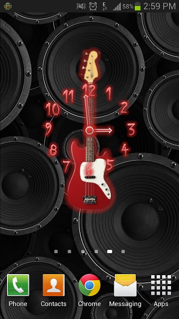 Analog Clock - Guitar Theme截图3