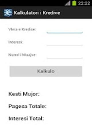 Kalkulatori i Kredive截图1