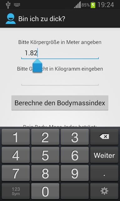 Bin ich zu dick? BMI-Rechner截图2