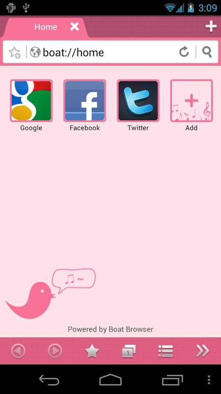 Pink Bird Boat Browser T...截图4