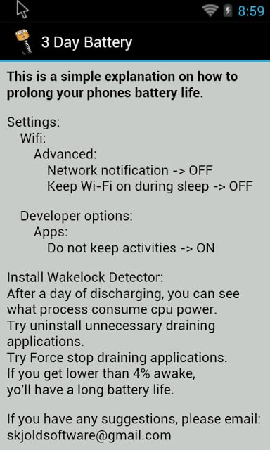 3 Day Battery截图2