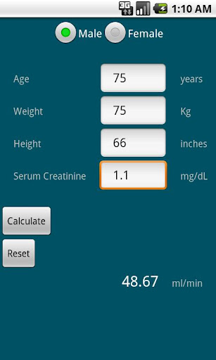 肾功能计算器 Renal Function Calculator截图2