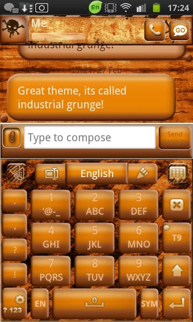 Go Keyboard Industrial Grunge截图1