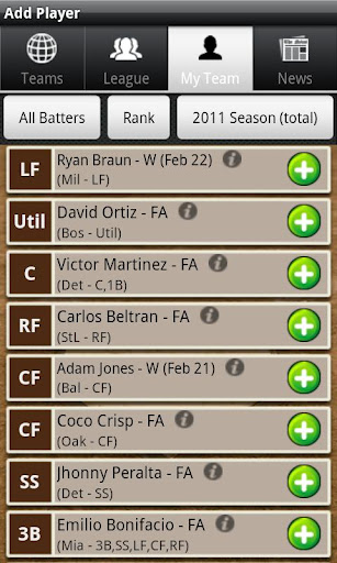 Fantasy Baseball 2012 Free截图3