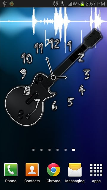 Analog Clock - Guitar Theme截图4