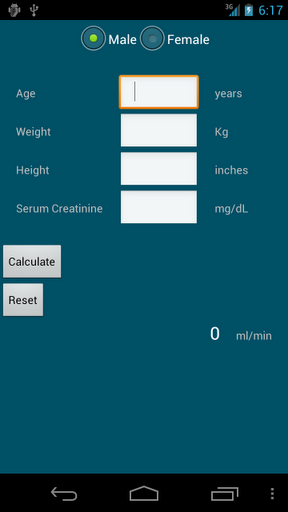 肾功能计算器 Renal Function Calculator截图1