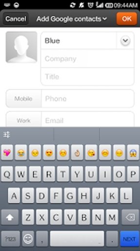 Simple Blue Emoji Keyboard截图5