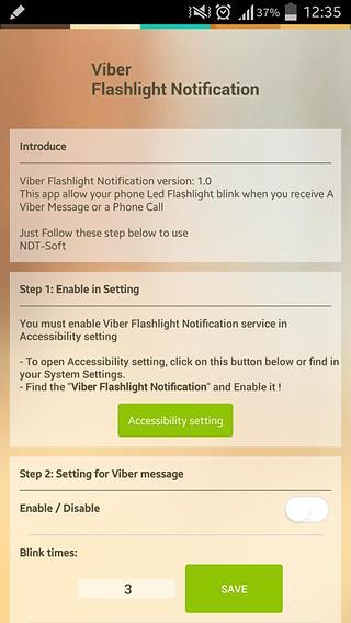 Viber Flashlight Notification截图1