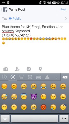 Simple Blue Emoji Keyboard截图2